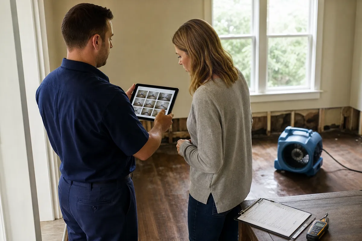 Insurance claim documentation for West New York property restoration